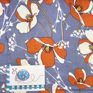Viscose Druckstoff große Blüten