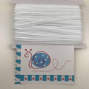 Elastisches Paspelband White