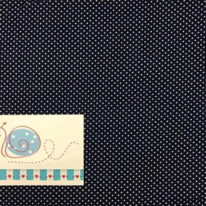 Babycord marine Tupfen