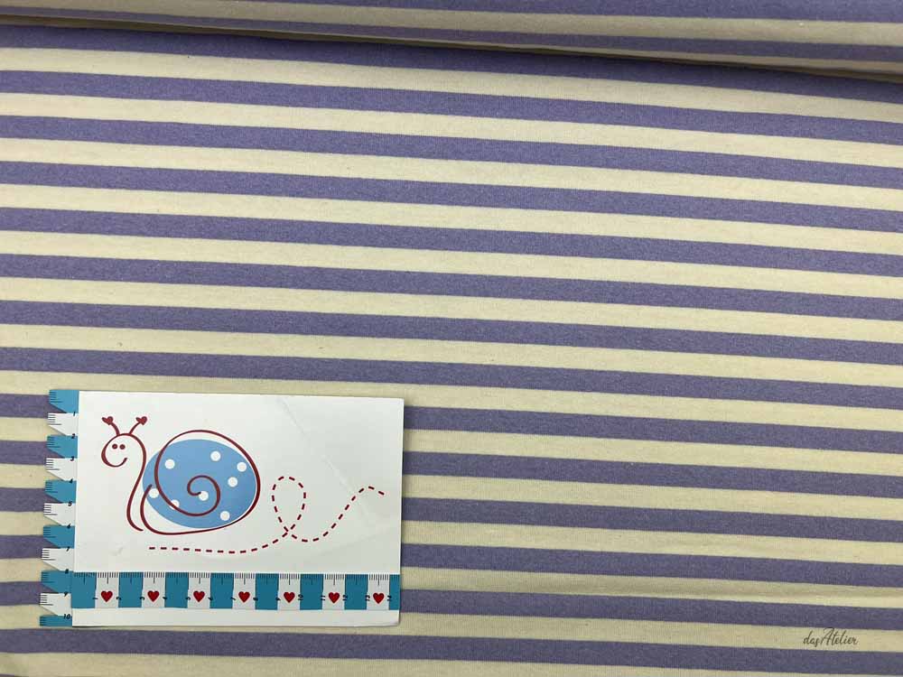 French Terry Summer Stripes50 flieder/natur