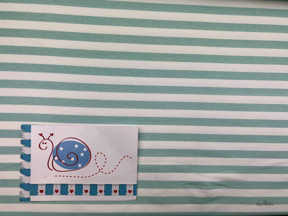 Baumwoll-Jersey Gradient Stripe mint