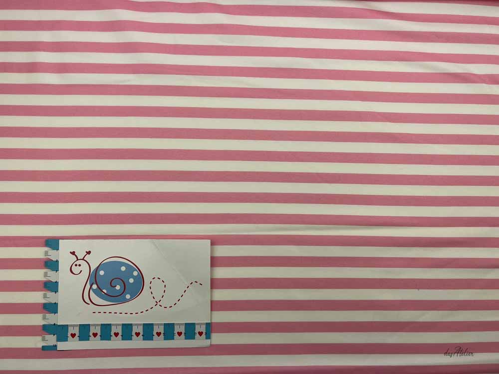 Baumwoll-Jersey Grachientstriepe 38 pink