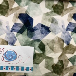 French Terry Fancy Star 180 gün/blau