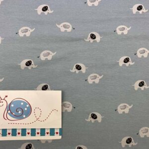 Baumwoll-Jersey Elefant 006 blau