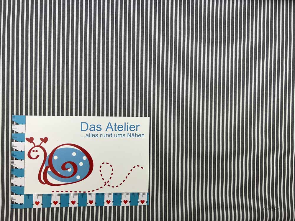 Baumwoll-Druck 013 Stripes grau