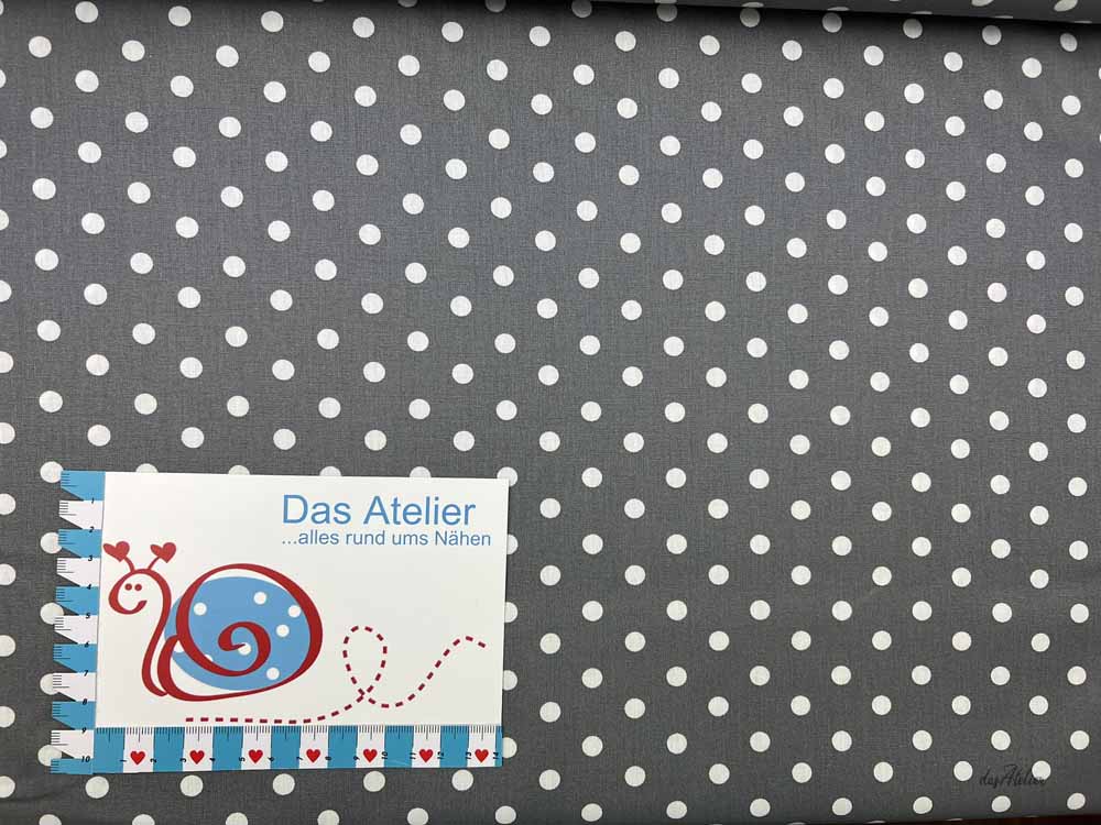Baumwoll-Druck 013 Big Dots grau