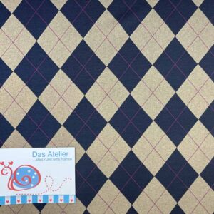 Feinstrick Melody 4 camel/blau