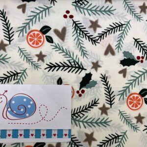 Baumwoll-Druck Weihnachten 0001 natur