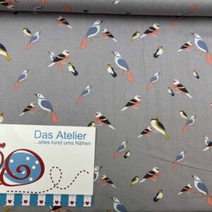 Viscose druck 003Vögel