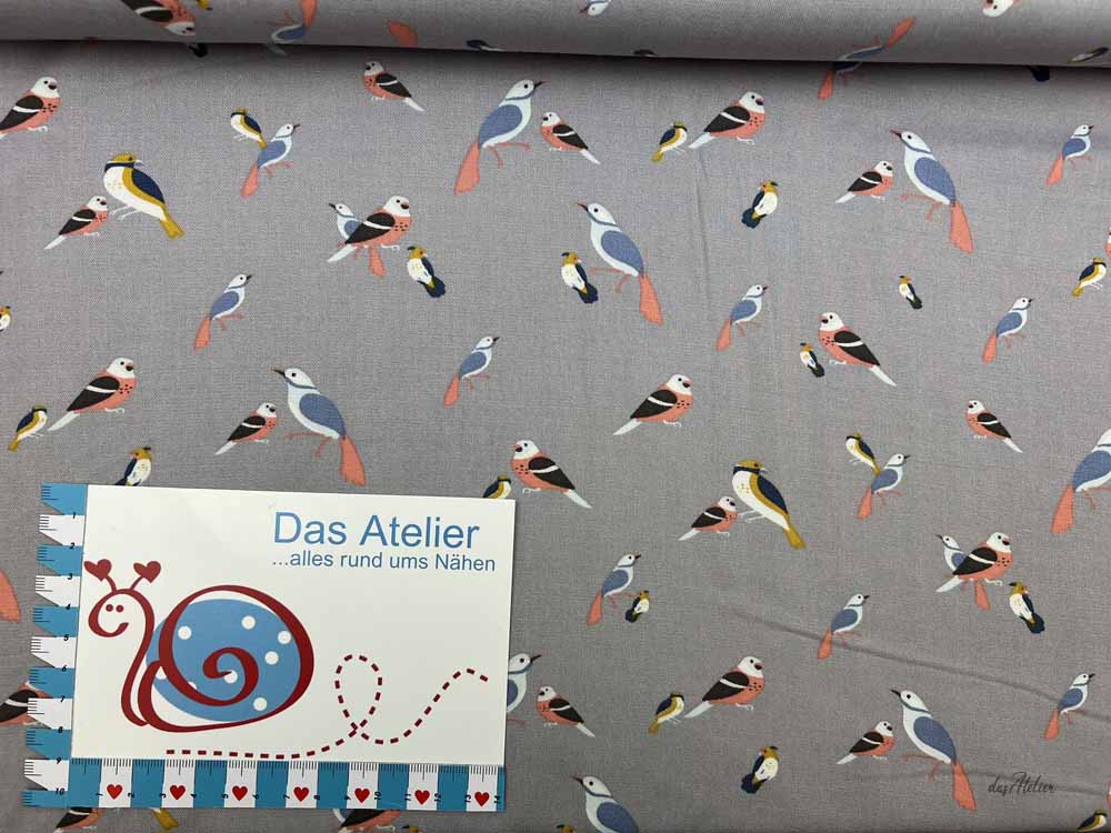 Viscose druck 003Vögel