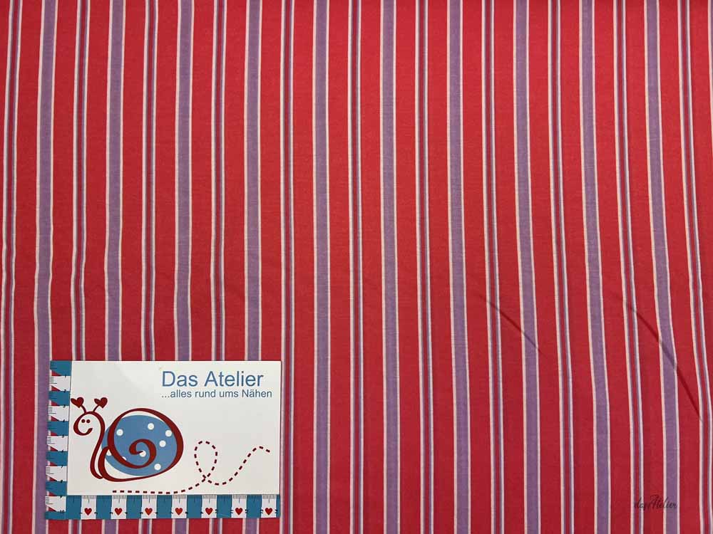 Viscose druck Steifen/81 Koralle