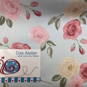 Dekostoff Rosen blau