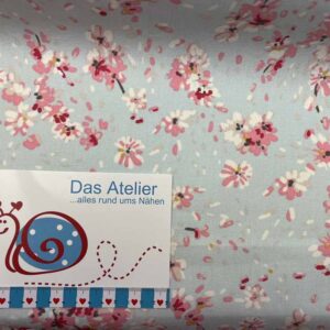 Dekostoff Blüten blau