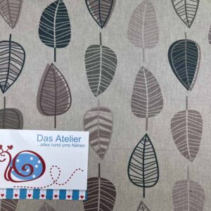 Dekostoff Blätter beige 280cm breit