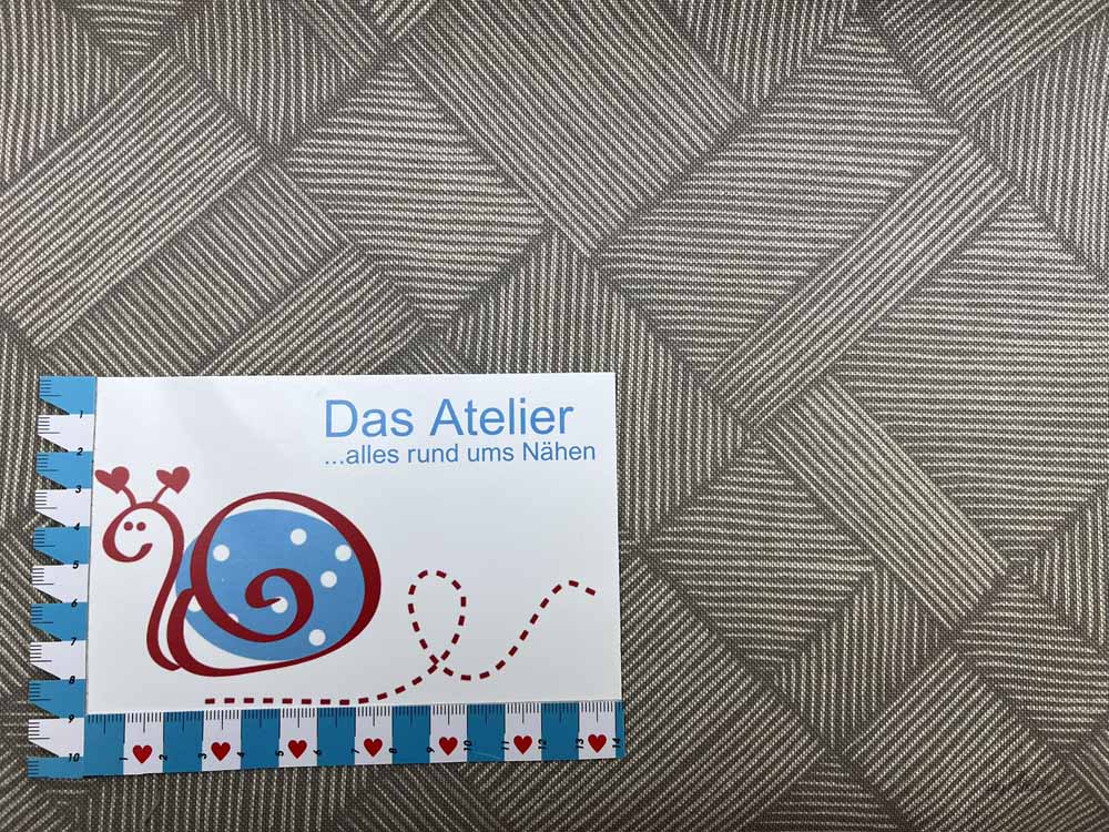 Dekostoff Streifen grau
