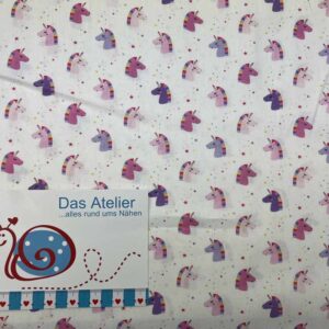 Baumwoll-Druck Einhörner 969